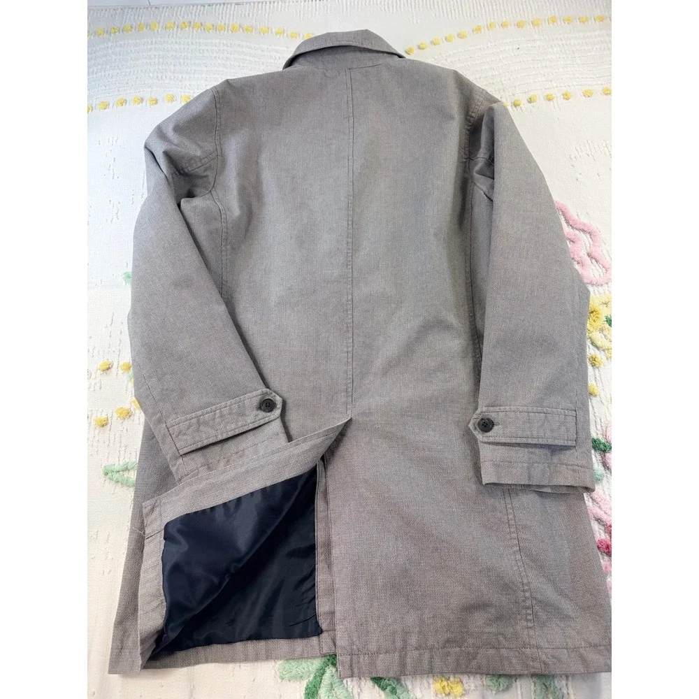 Banana Republic Mens Grey Cotton Car Coat Mac Jacket Medium RN54023‎
